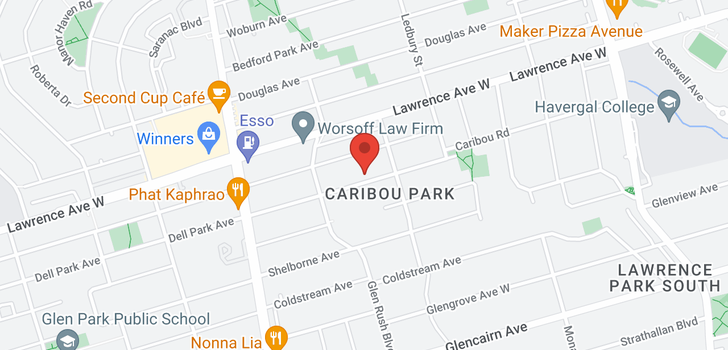 map of 140 Caribou Rd